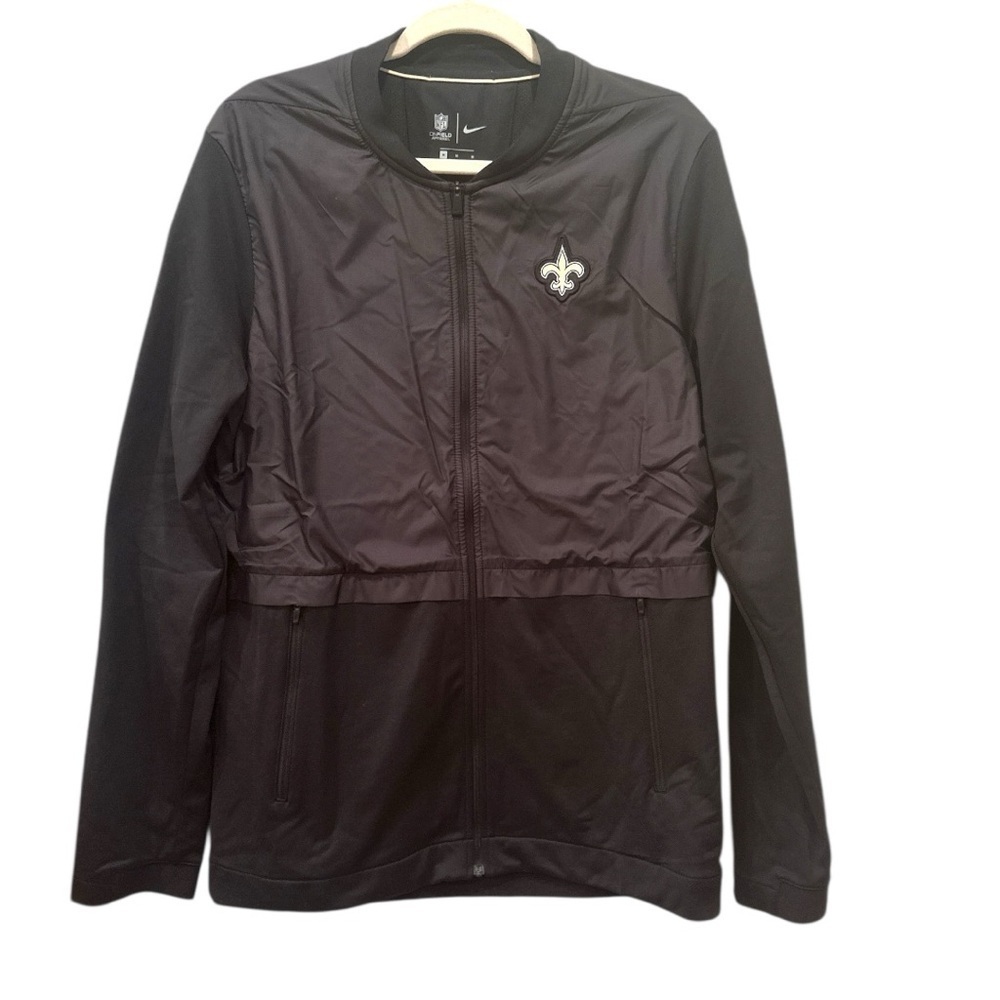 New Orleans Saints Nike OnField Black Full-Zip Jacket NFL/SAINTS logos/unisexMED